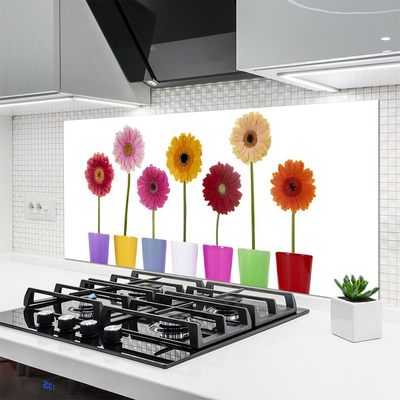 Kitchen Splashback Flowers floral multi