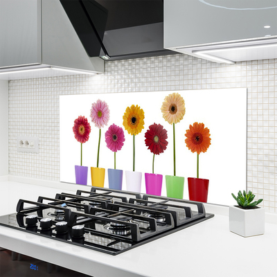 Kitchen Splashback Flowers floral multi