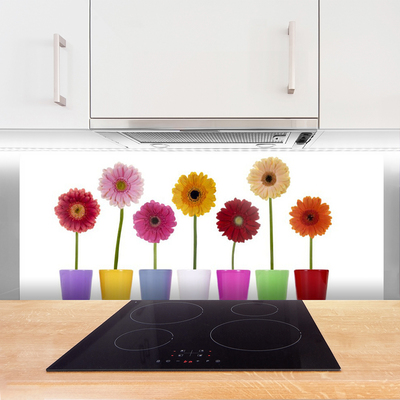 Kitchen Splashback Flowers floral multi