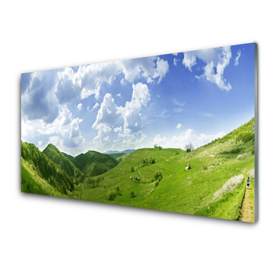 Kitchen Splashback Mountain meadow nature green