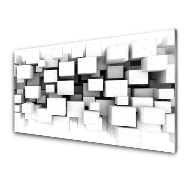 Kitchen Splashback Abstract kitchen white grey