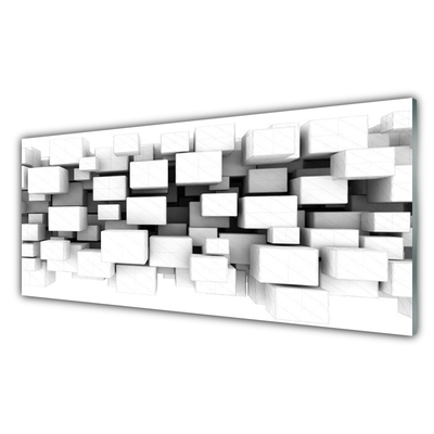 Kitchen Splashback Abstract kitchen white grey