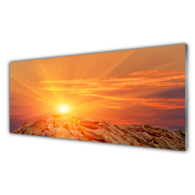 Kitchen Splashback Sun landscape yellow