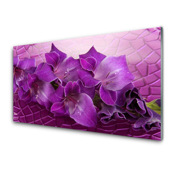 Kitchen Splashback Flowers floral pink