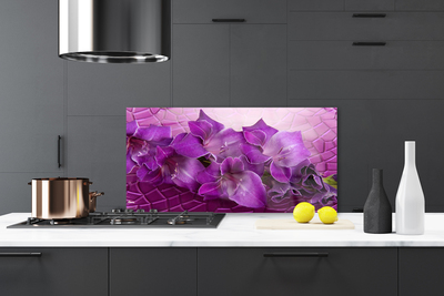 Kitchen Splashback Flowers floral pink