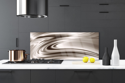 Kitchen Splashback Abstract art grey brown