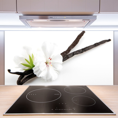 Kitchen Splashback Flower floral white