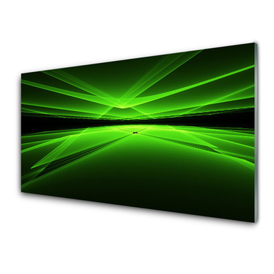 Kitchen Splashback Abstract art green black