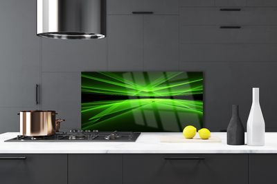 Kitchen Splashback Abstract art green black