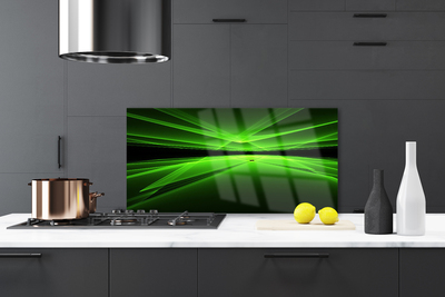 Kitchen Splashback Abstract art green black