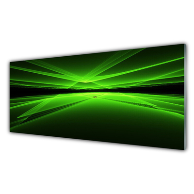 Kitchen Splashback Abstract art green black