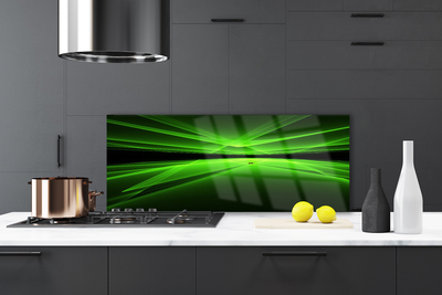 Kitchen Splashback Abstract art green black