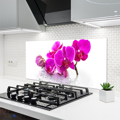 Kitchen Splashback Flowers floral pink