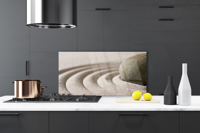 Kitchen Splashback Sandstone art grey