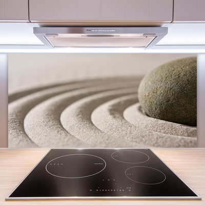 Kitchen Splashback Sandstone art grey