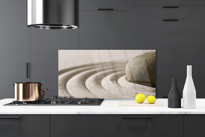 Kitchen Splashback Sandstone art grey