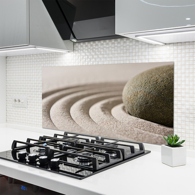 Kitchen Splashback Sandstone art grey