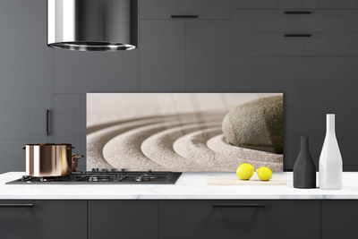 Kitchen Splashback Sandstone art grey