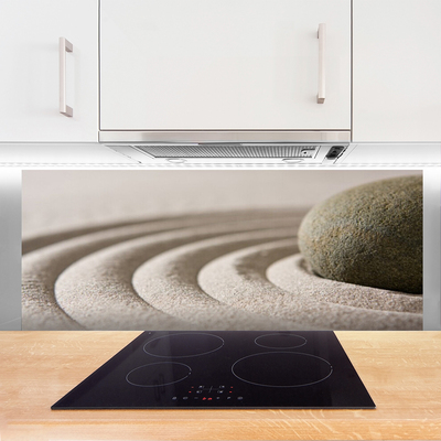 Kitchen Splashback Sandstone art grey