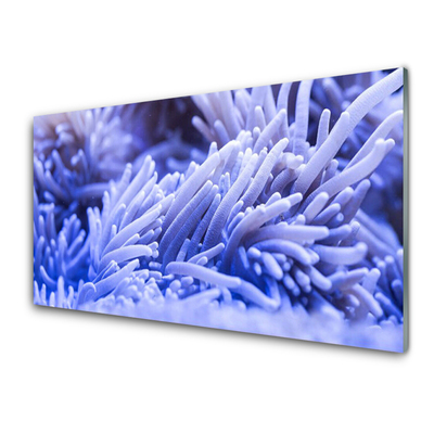 Kitchen Splashback Abstract art purple