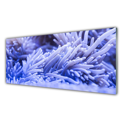 Kitchen Splashback Abstract art purple