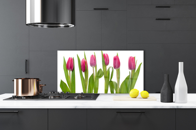 Kitchen Splashback Tulips floral red