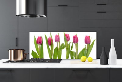 Kitchen Splashback Tulips floral red