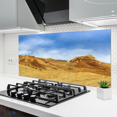 Kitchen Splashback Desert landscape yellow