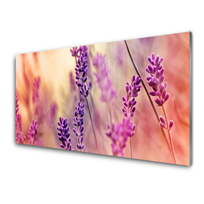 Kitchen Splashback Flowers floral purple pink