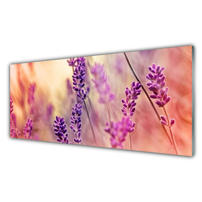 Kitchen Splashback Flowers floral purple pink