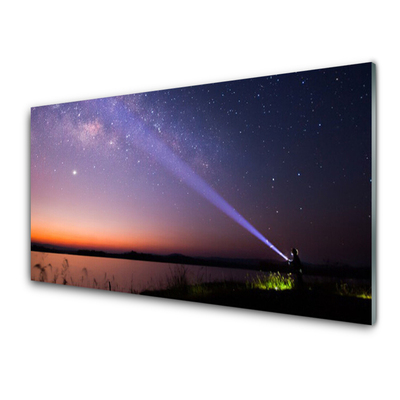 Kitchen Splashback Sky sea landscape purple yellow black