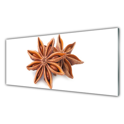 Kitchen Splashback Cinnamon floral brown
