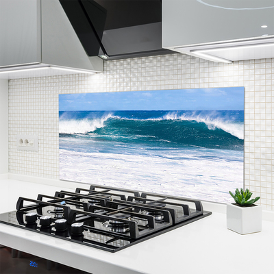 Kitchen Splashback Sea landscape blue white
