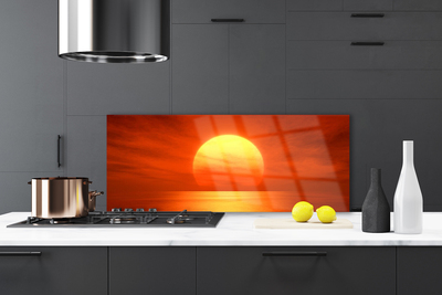 Kitchen Splashback Sun landscape yellow