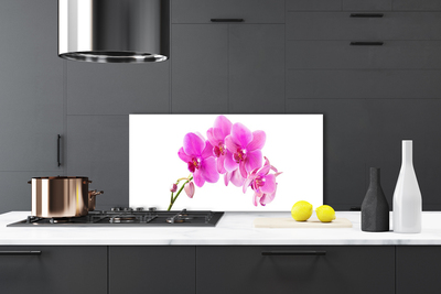 Kitchen Splashback Flowers floral pink