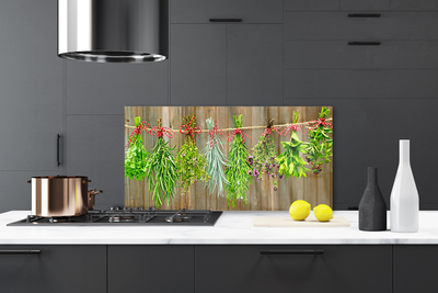 Kitchen Splashback Flowers floral green red