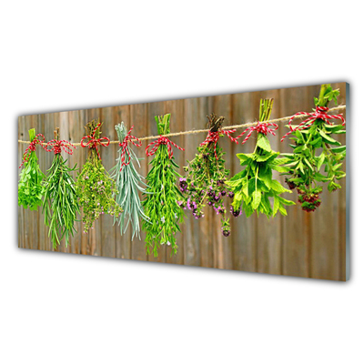 Kitchen Splashback Flowers floral green red