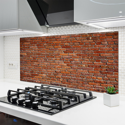 Kitchen Splashback Bricks art brown