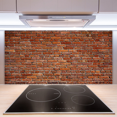 Kitchen Splashback Bricks art brown