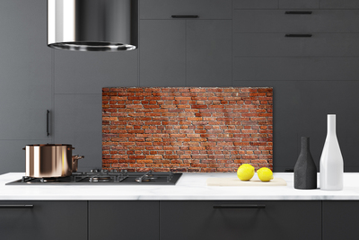 Kitchen Splashback Bricks art brown