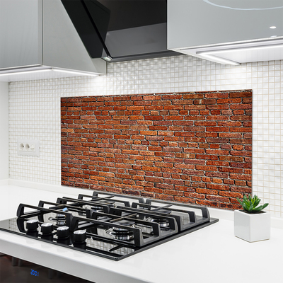 Kitchen Splashback Bricks art brown