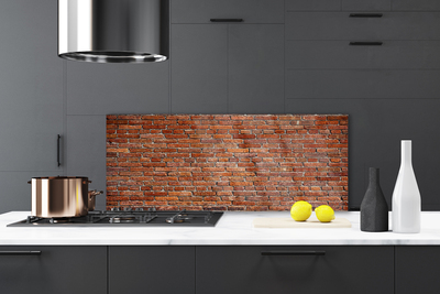 Kitchen Splashback Bricks art brown