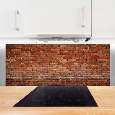 Kitchen Splashback Bricks art brown