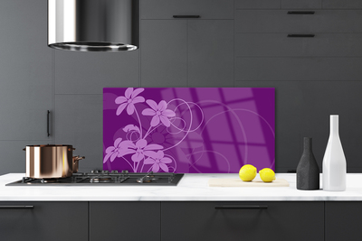 Kitchen Splashback Abstract art pink