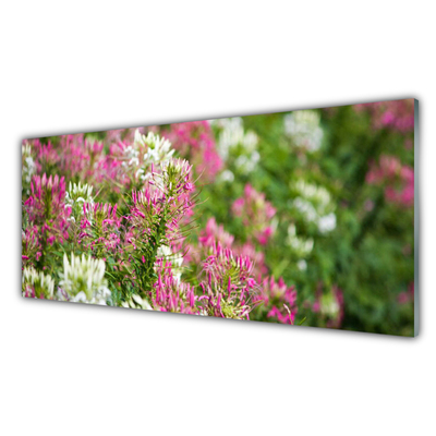 Kitchen Splashback Flowers floral pink white green