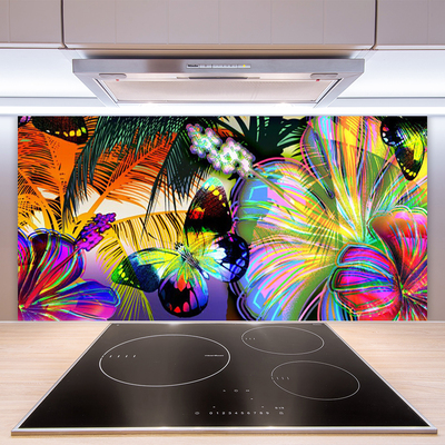 Kitchen Splashback Abstract art multi