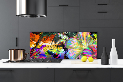 Kitchen Splashback Abstract art multi