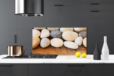 Kitchen Splashback Stones art brown grey