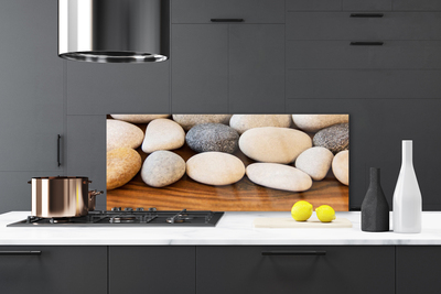 Kitchen Splashback Stones art brown grey