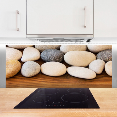 Kitchen Splashback Stones art brown grey